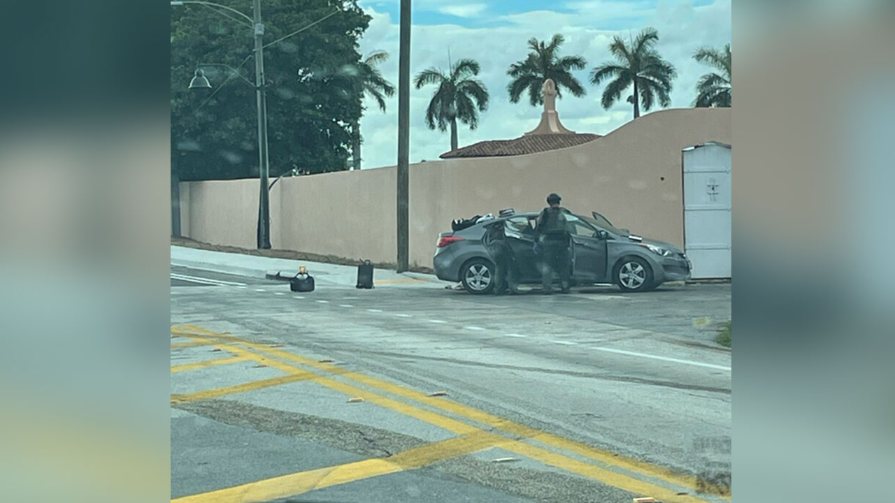 Vehicle with a suspicious package outside Mar-a-Lago on June 29, 2022