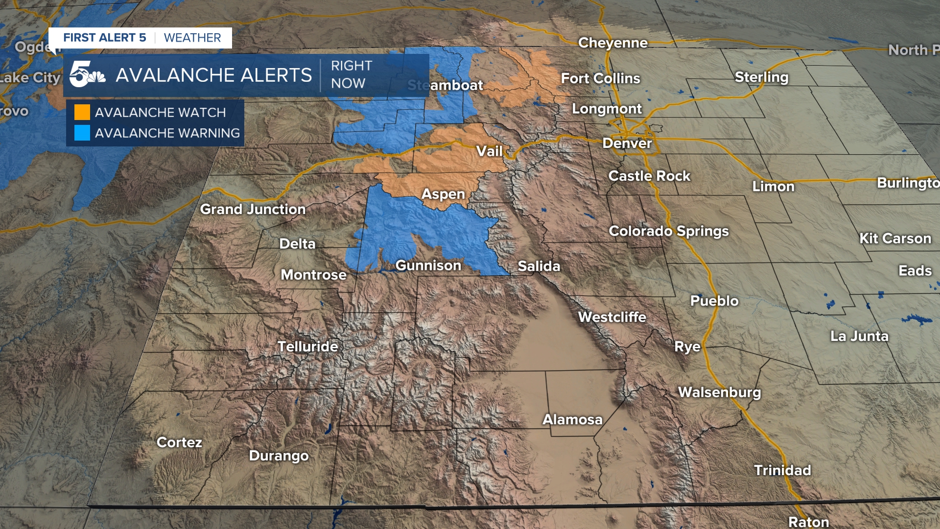 Avalanche alerts in effect this weekend in the Rocky Mountains