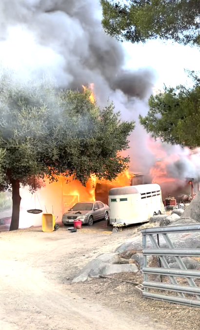 Barefoot teen escapes from flames of Lyons Fire in Jamul