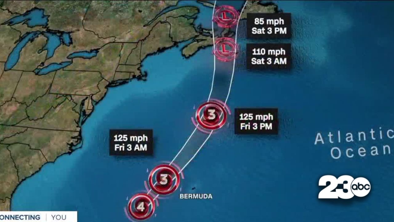 Hurricane Fiona going towards Canada
