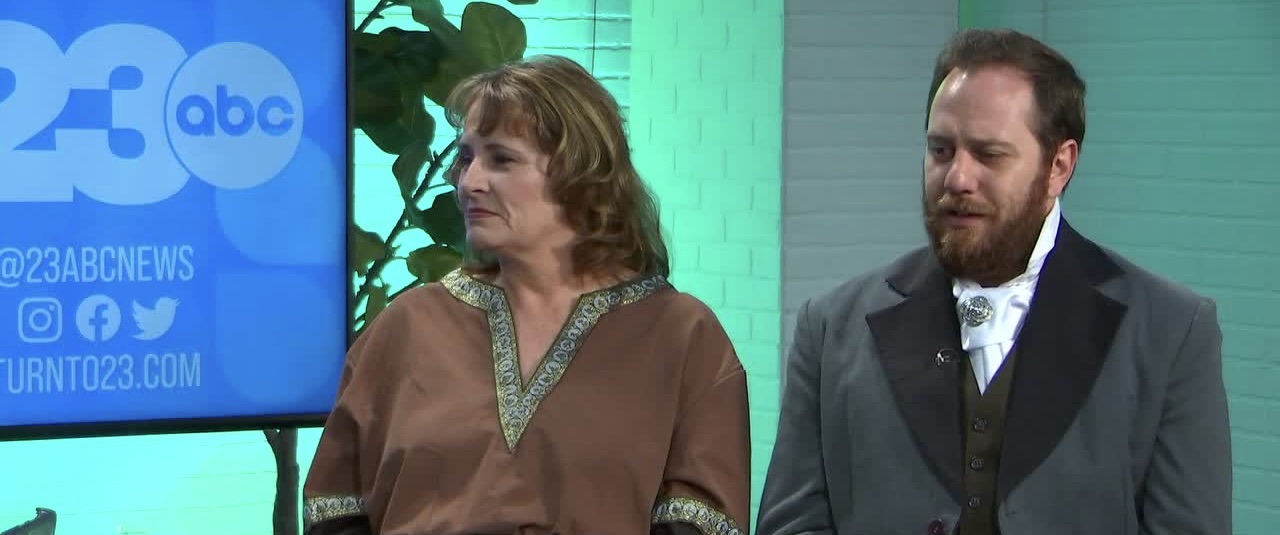 Karin Harmon and Perrin Swanson, actors in the Stars Playhouse production of "Bernhardt/Hamlet."