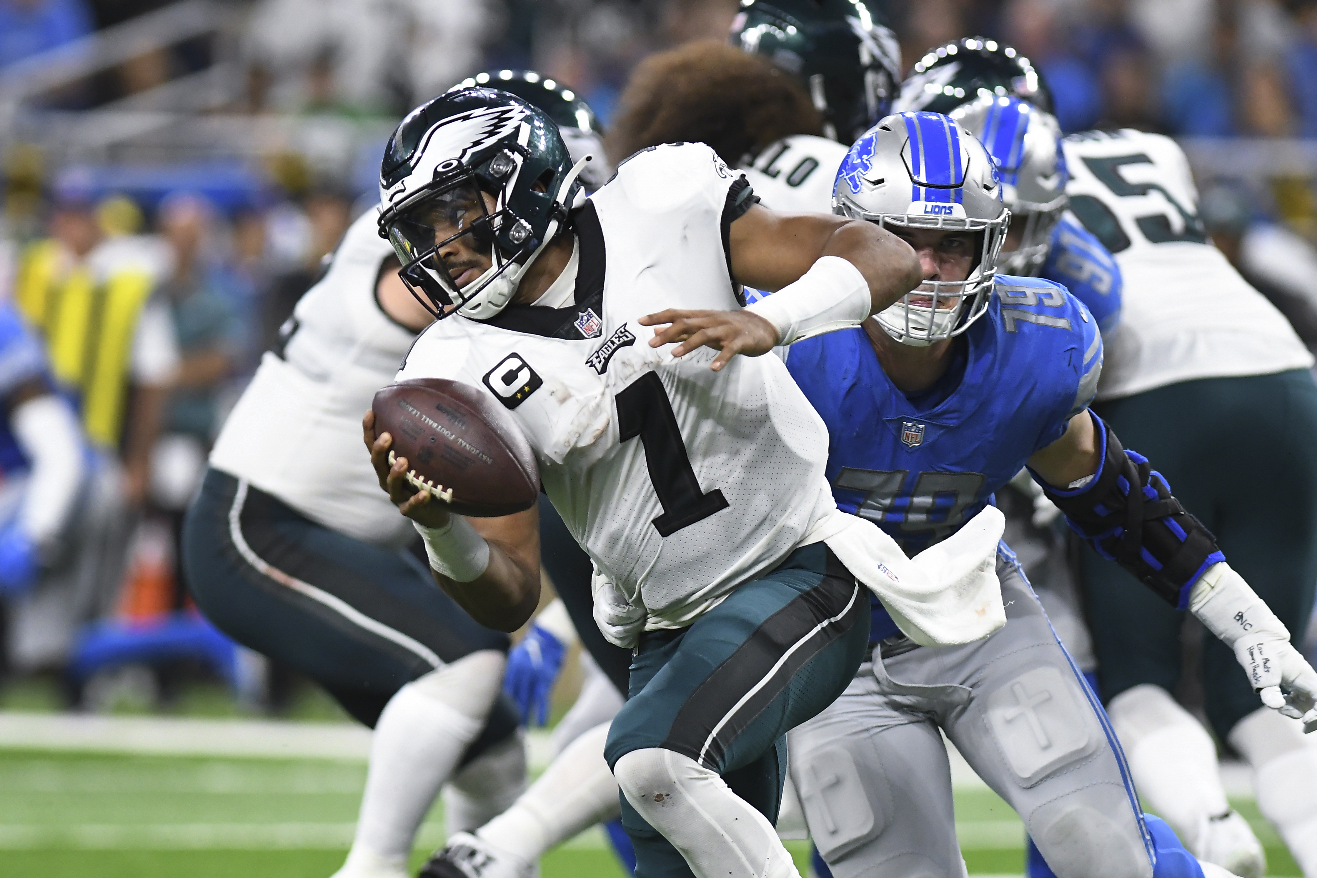 Jalen Hurts Eagles Lions Football