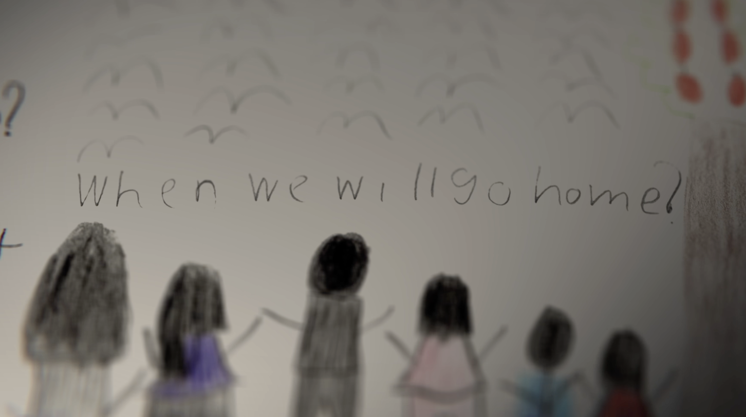 A child's drawing from inside an ICE holding facility.