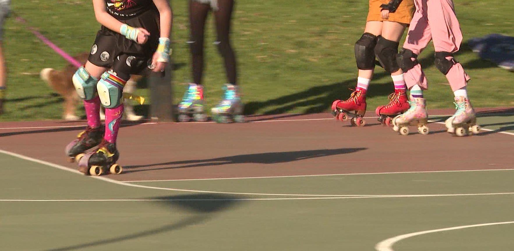The SLO Roll Community Initiative hosted a pop-up roller rink on Saturday afternoon at Grover Heights Park in Grover Beach. 