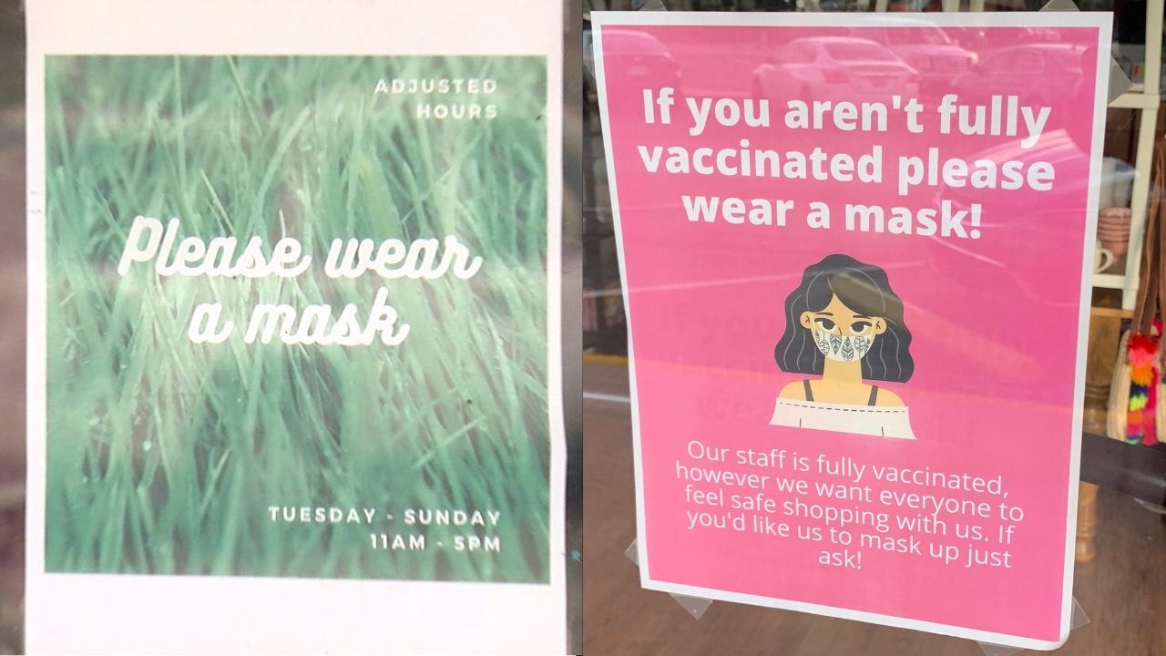 Mask requirements at local businesses