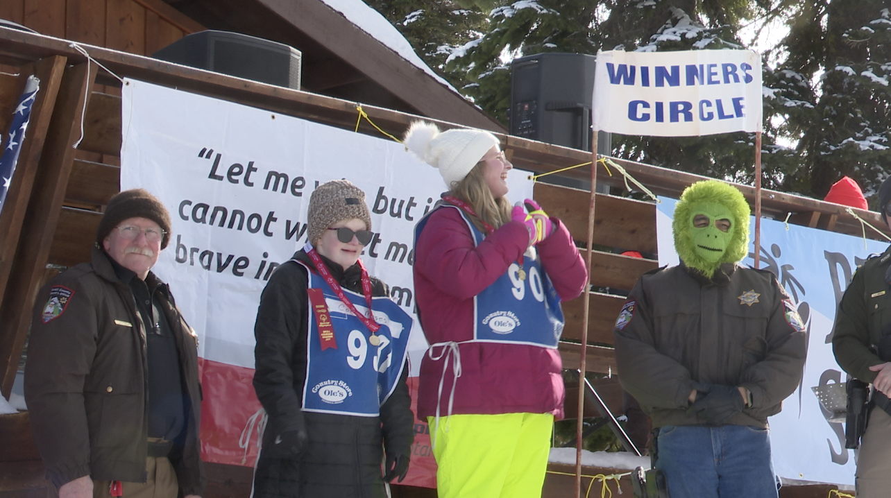 Special Olympians on the podium