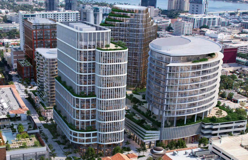 Two planned towers in West Palm Beach.png