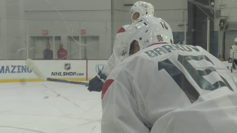 Aleksander Barkov at Florida Panthers training camp on Sept. 17, 2026.