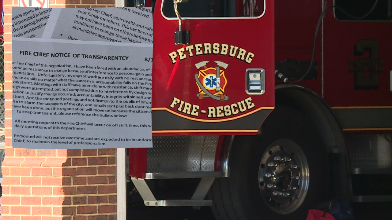 Email from Petersburg Fire Chief strains already contentious relationship with firefighters