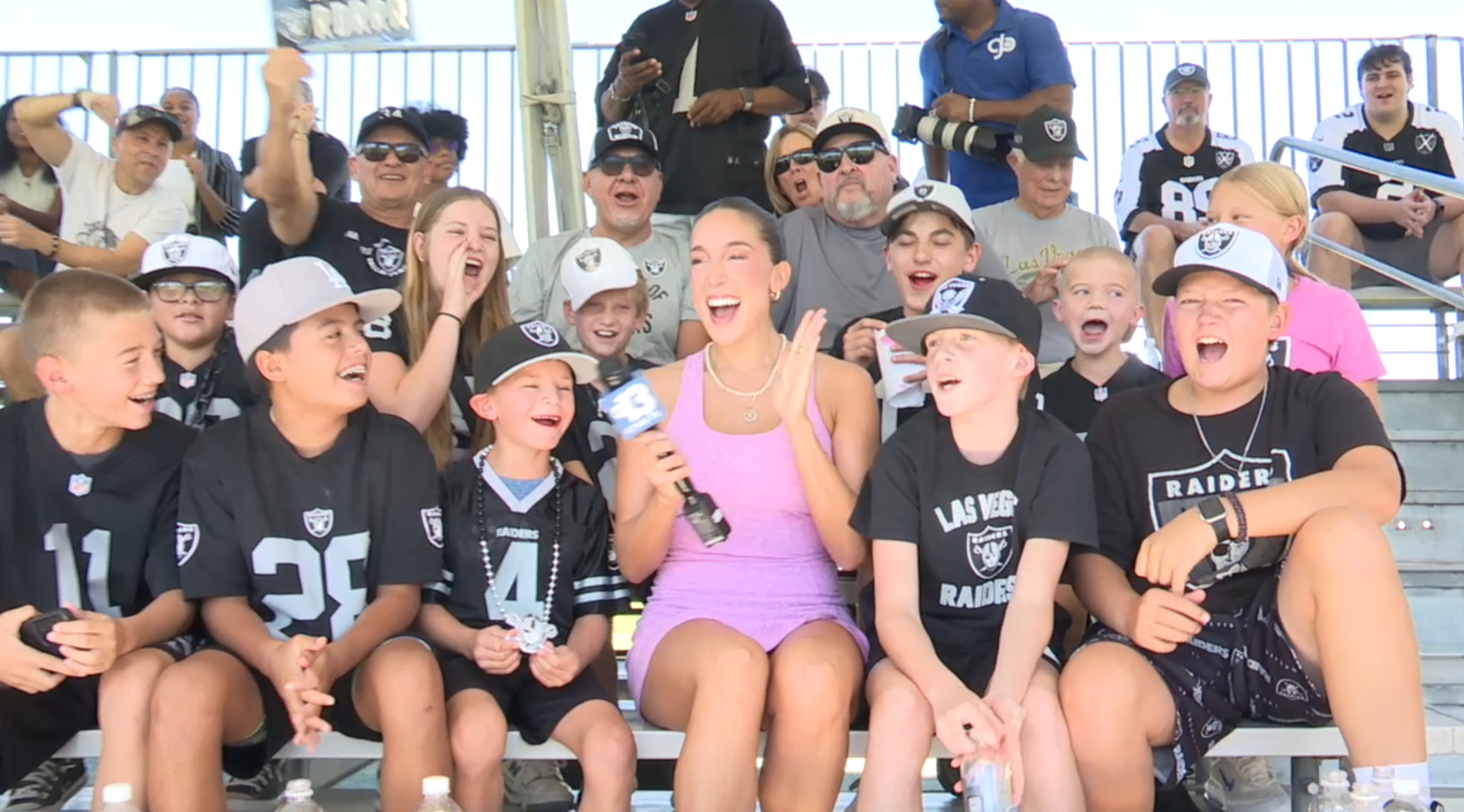Fans at Raiders training camp