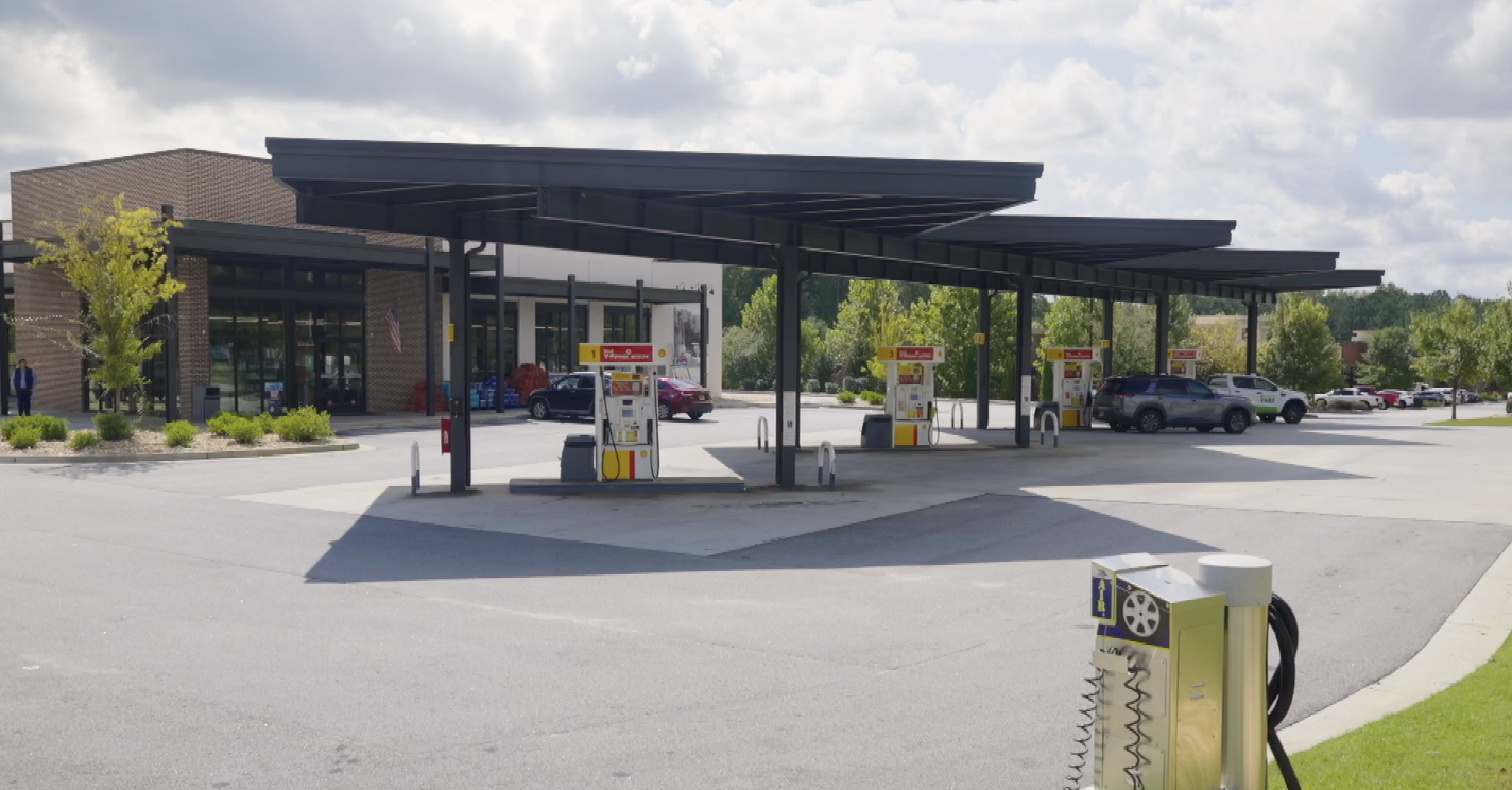 A gas station in Georgia