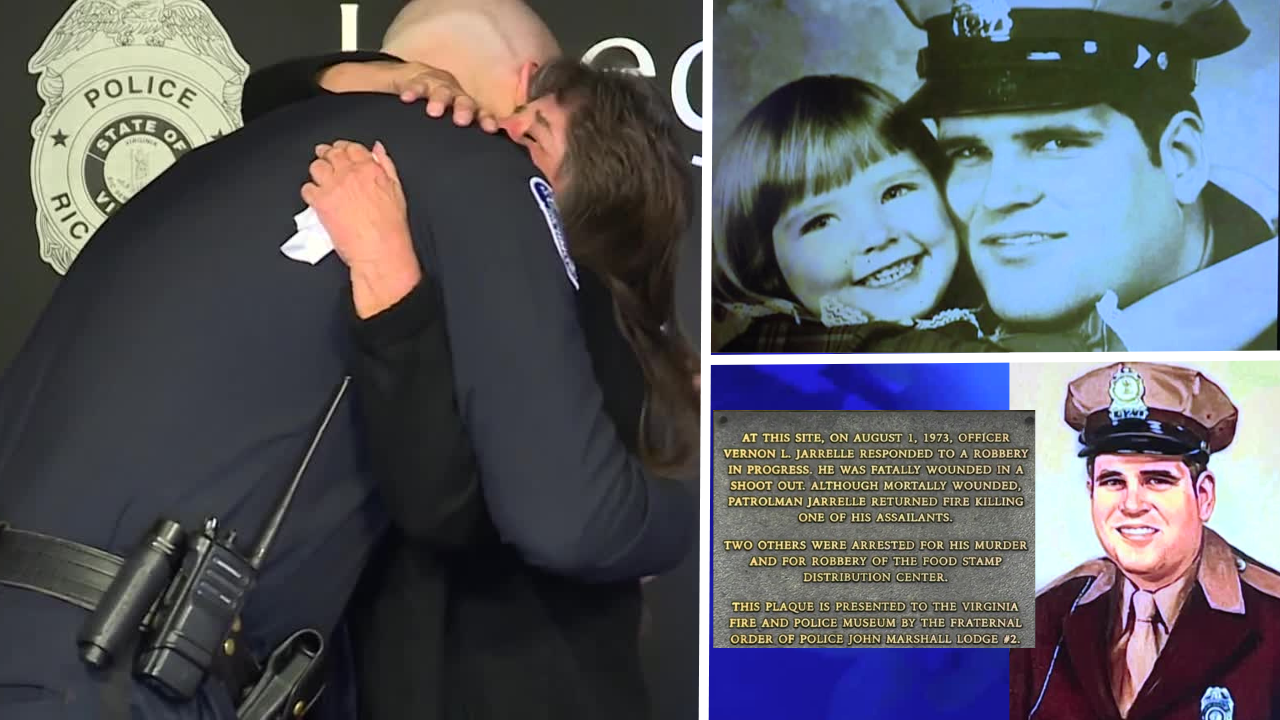 Joanne Jarrelle Jones and her father, Officer Vernon Jarrelle
