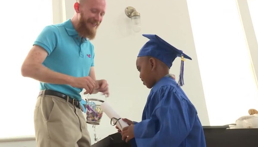 Young graduates celebrate completion of healthy families program