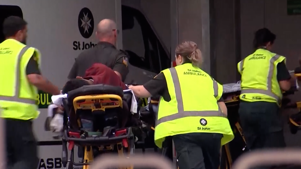 New Zealand mosque shooting ambulance