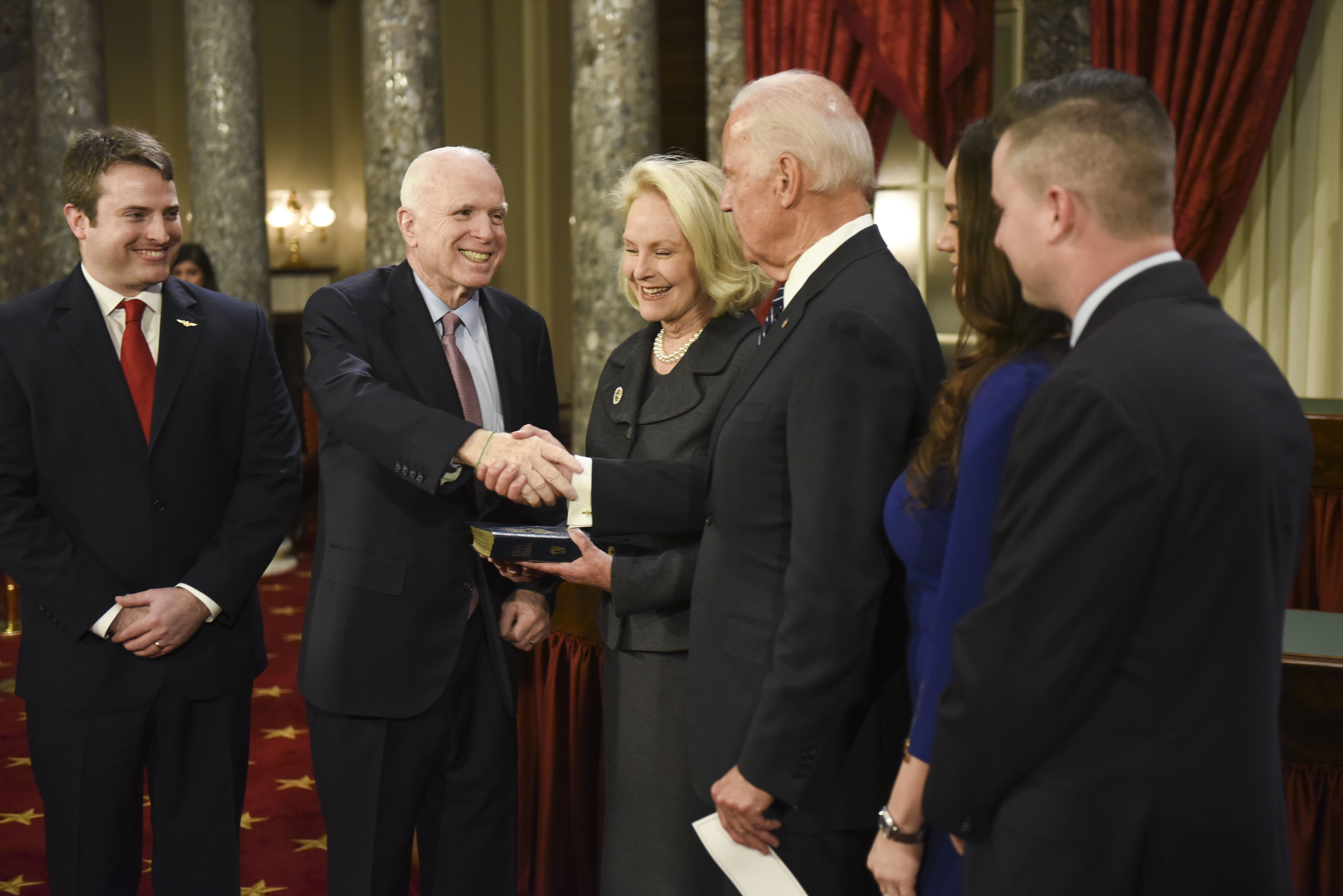 John McCain, Cindy McCain, Joe Biden