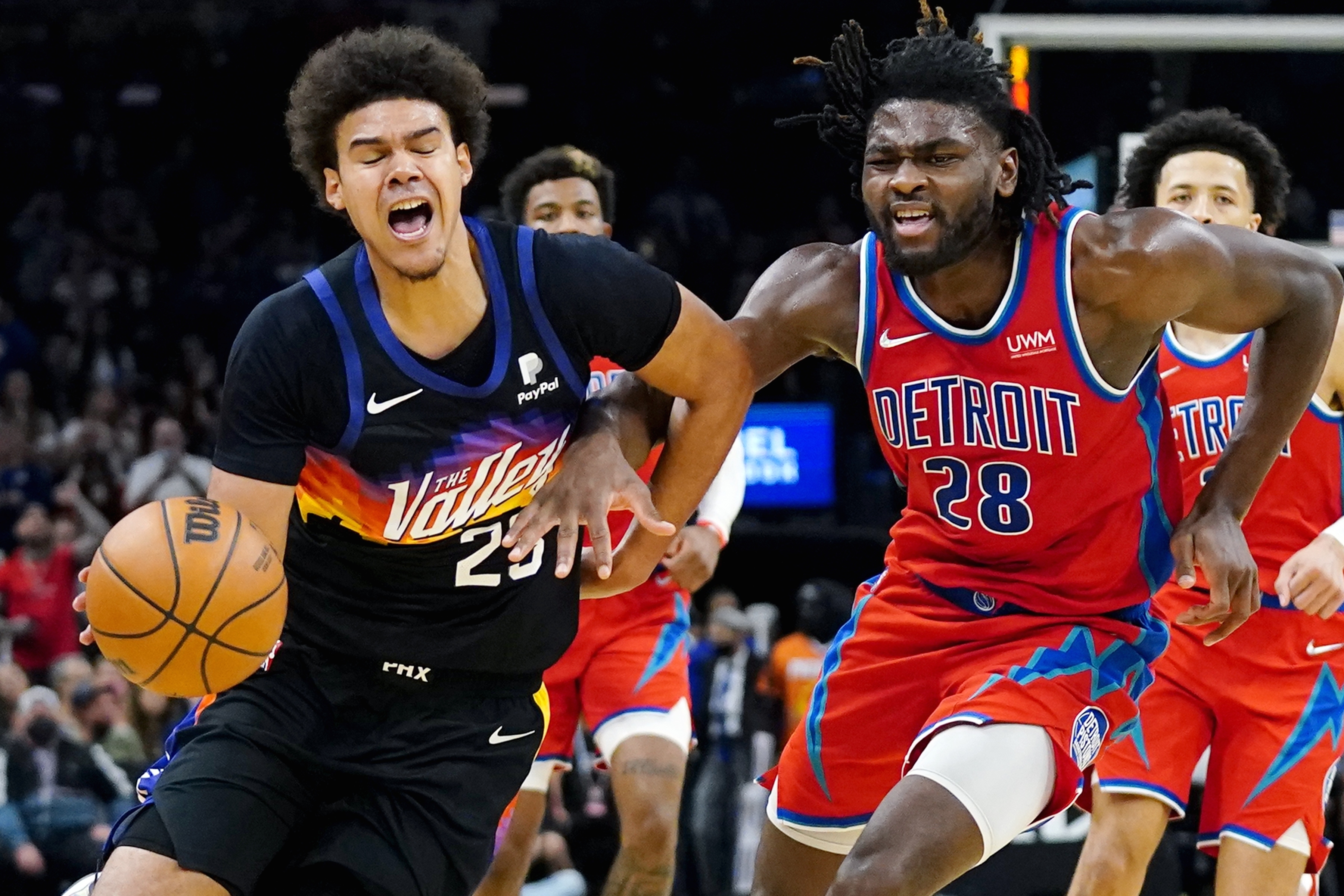 Cameron Johnson, Isaiah Stewart Pistons Suns Basketball