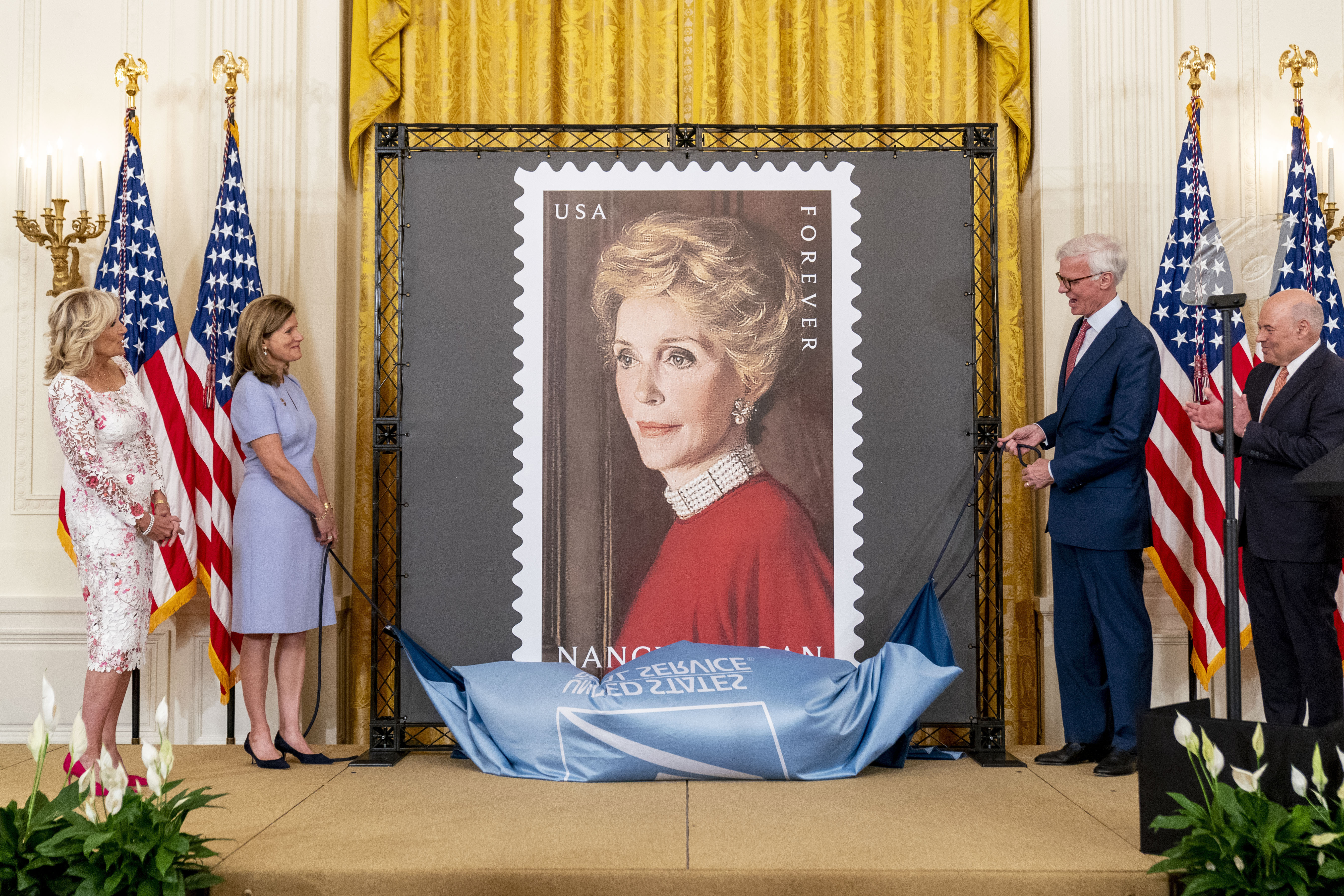 Jill Biden, Louis DeJoy, Fred Ryan, Anne Peterson