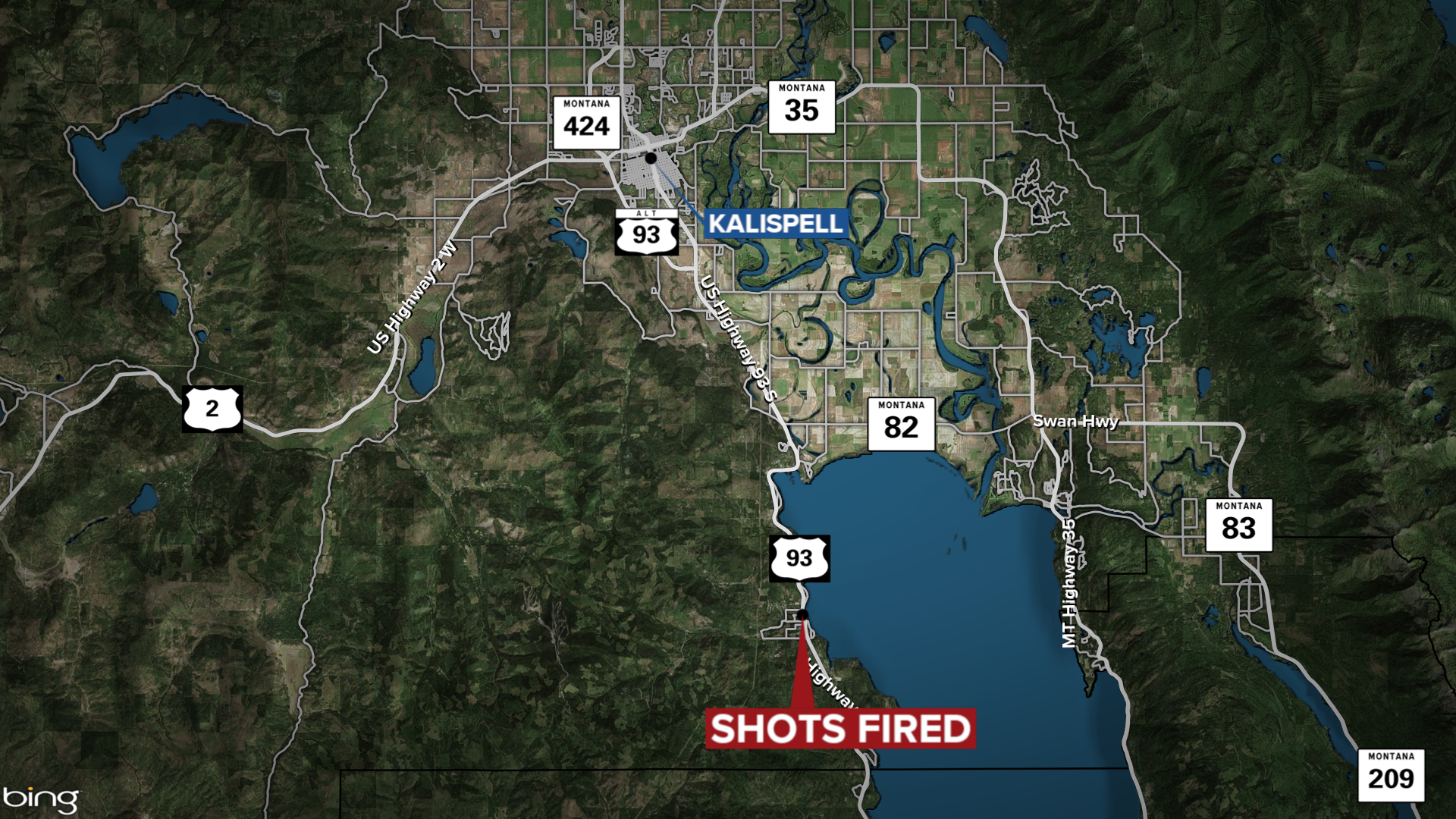 Lakeside Shots Fired Map