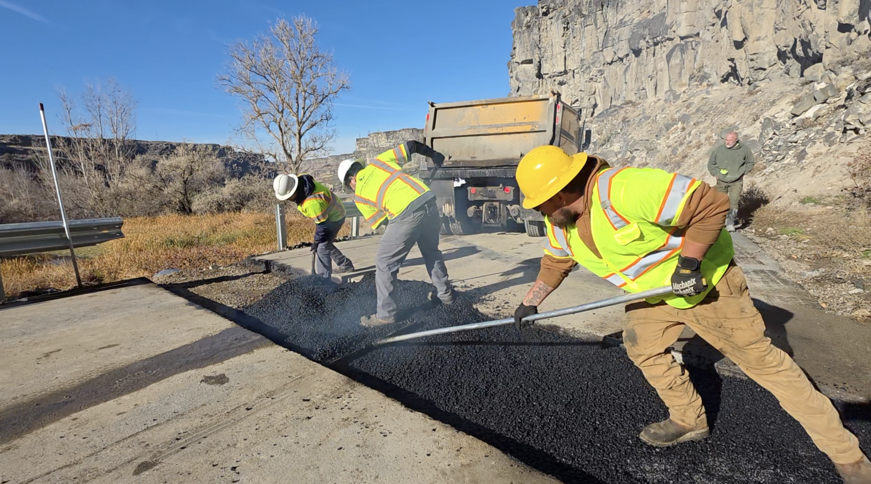 The road to Shoshone Falls Park is getting its final touches after flood repairs