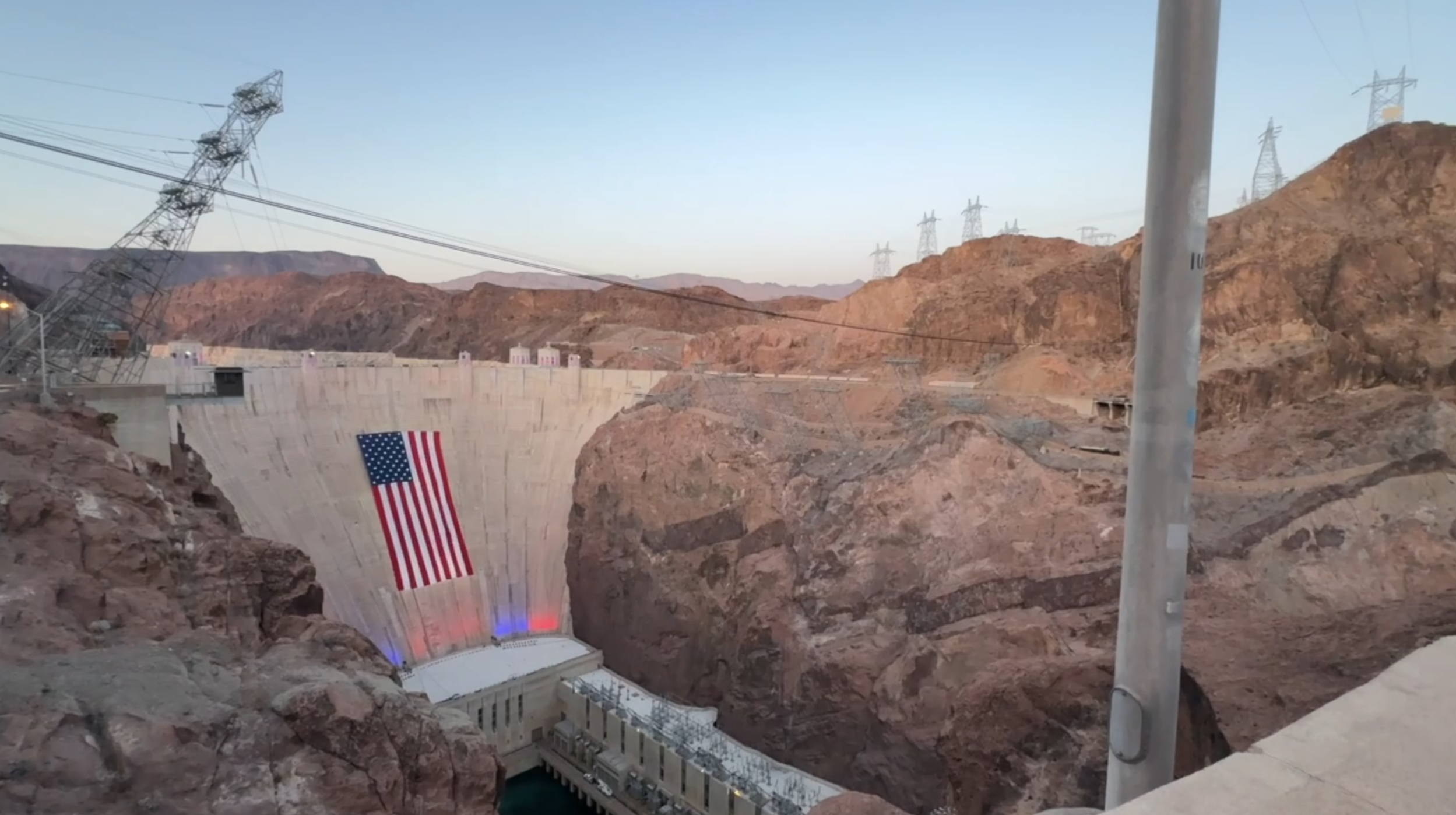 Hoover Dam draped in giant American flag to celebrate the nation's 250th birthday