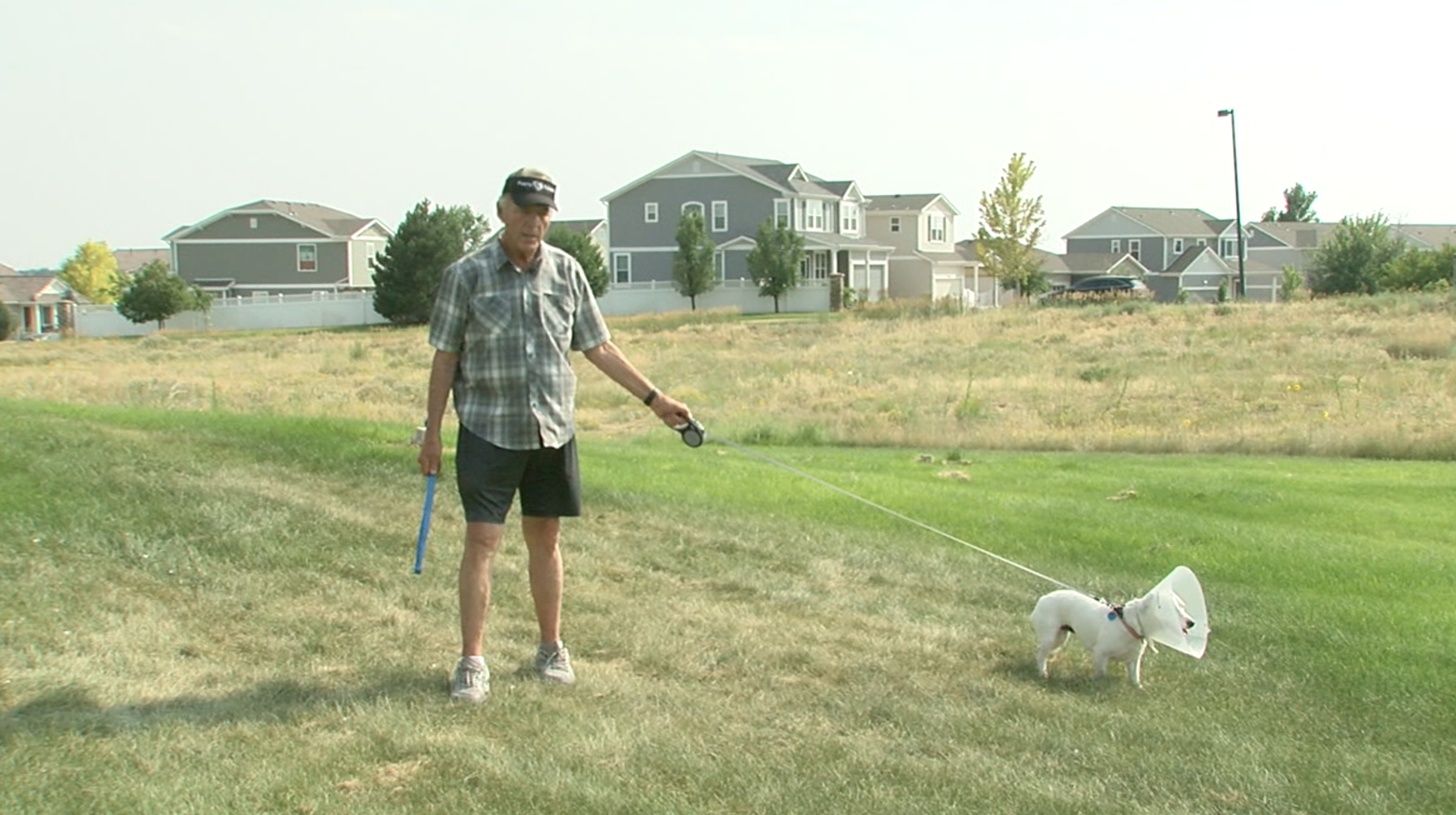 Tom Pageler with his dog
