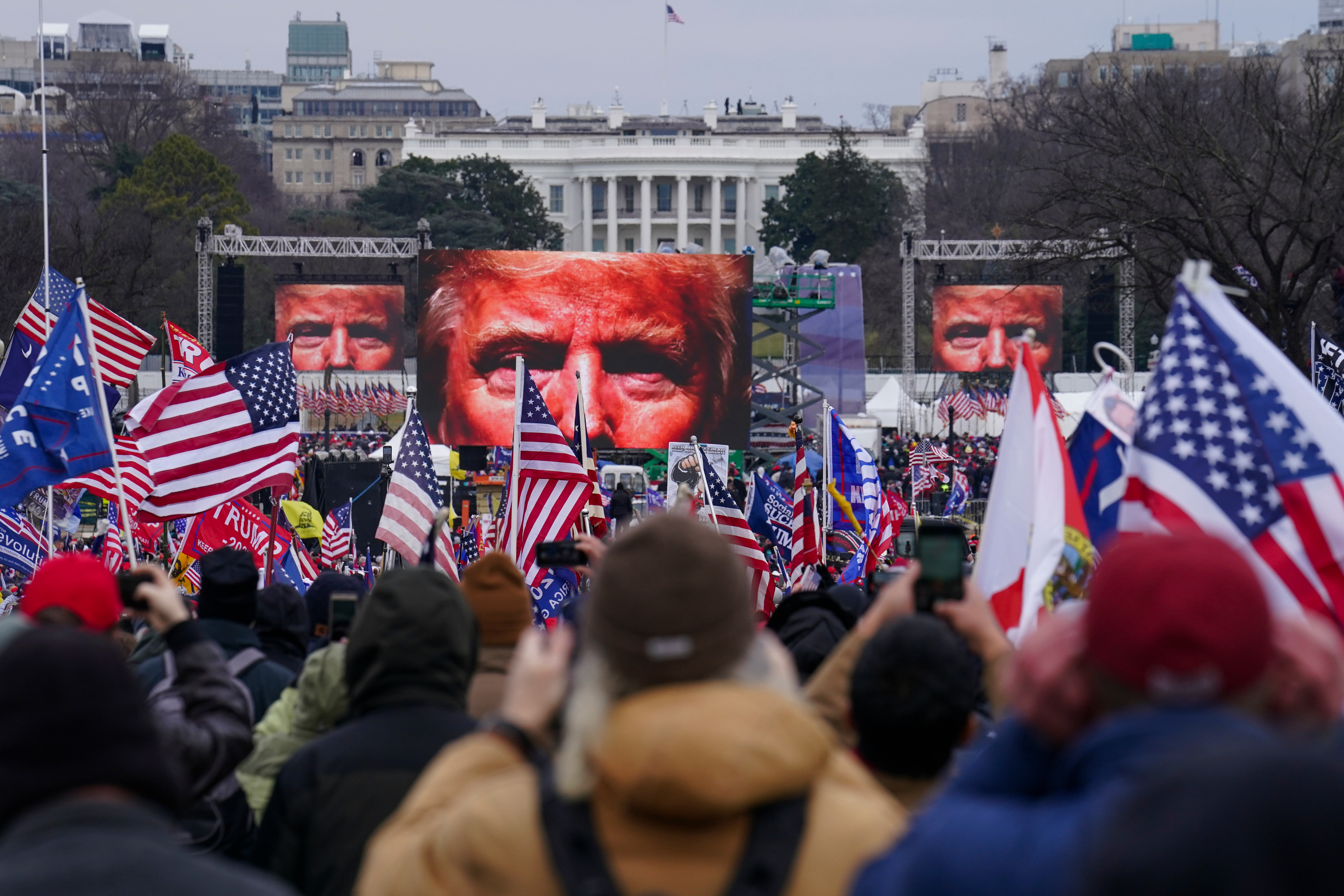 FILE - Supporters of President Donald Trump participate in a rally Jan. 6, 2021, in Washington. 