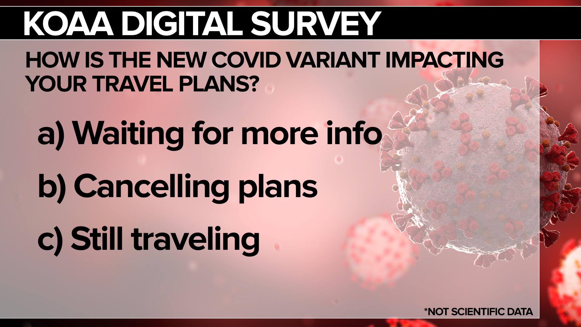 COVID travel survey