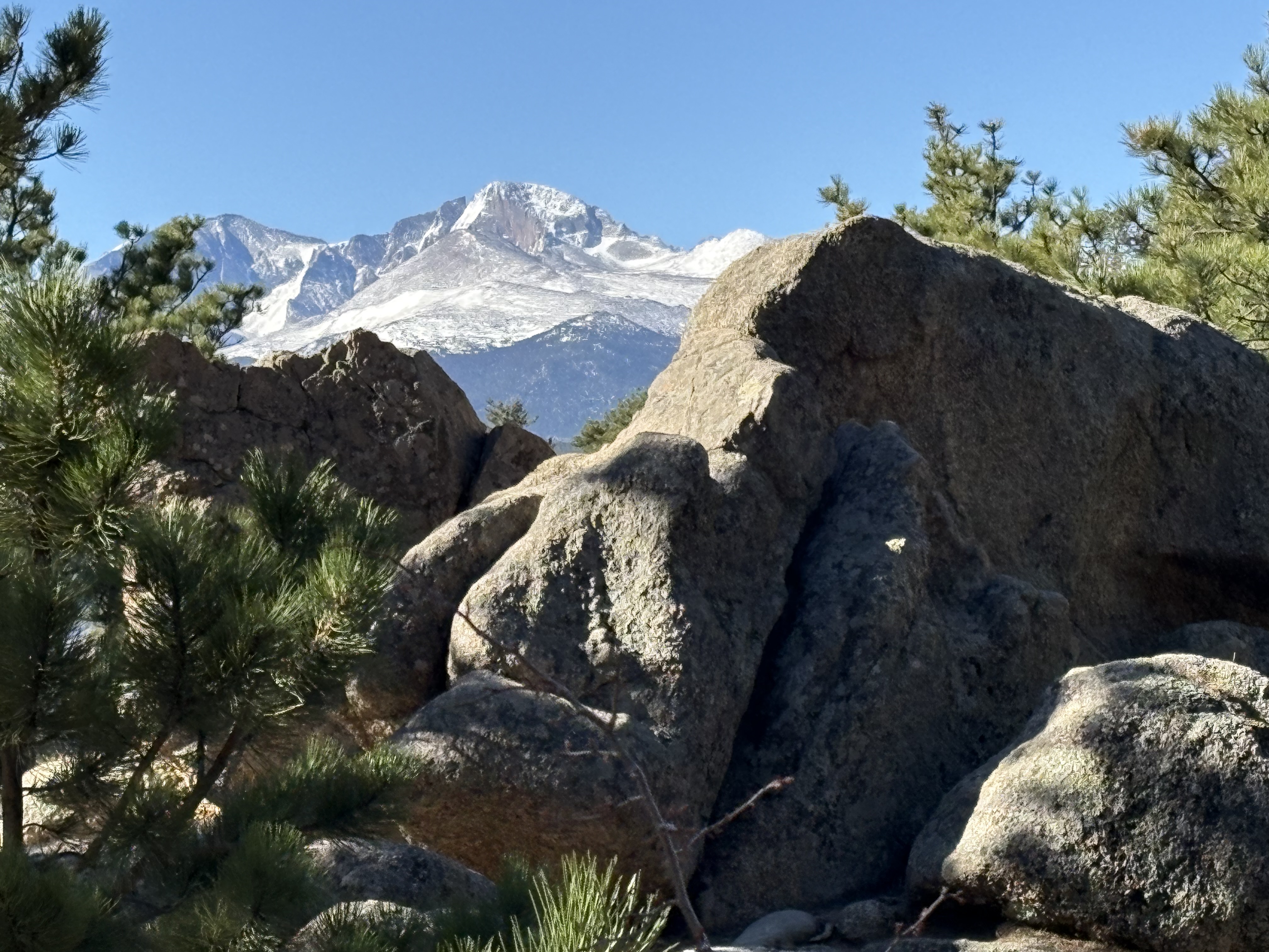 View of Longs Peak from Gem Lake trail