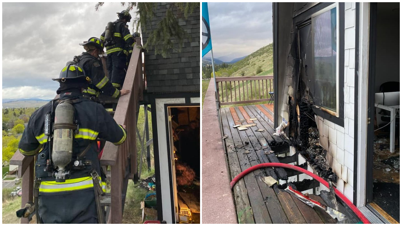 House fire near Mt. Sentinel in Missoula