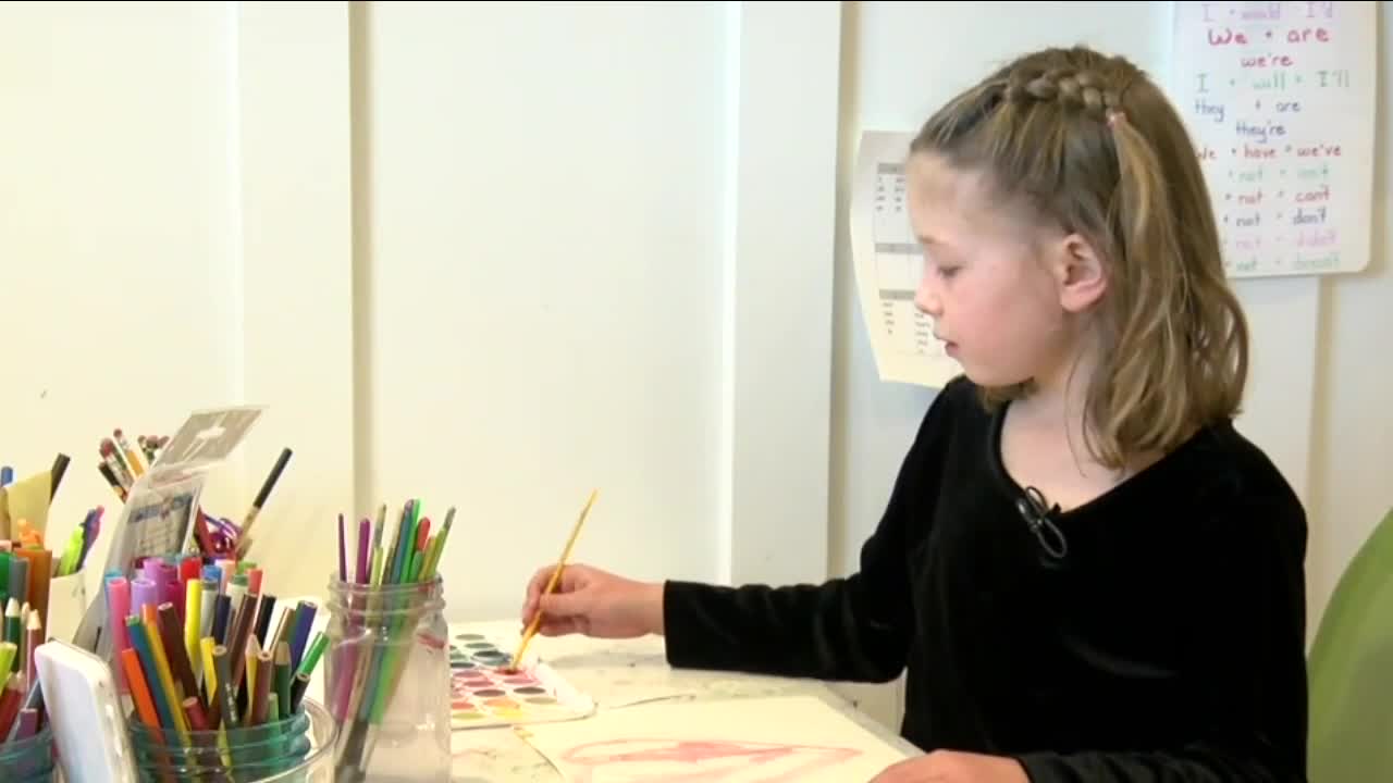 Littleton 6-year-old sells watercolor paintings to help area homeless 