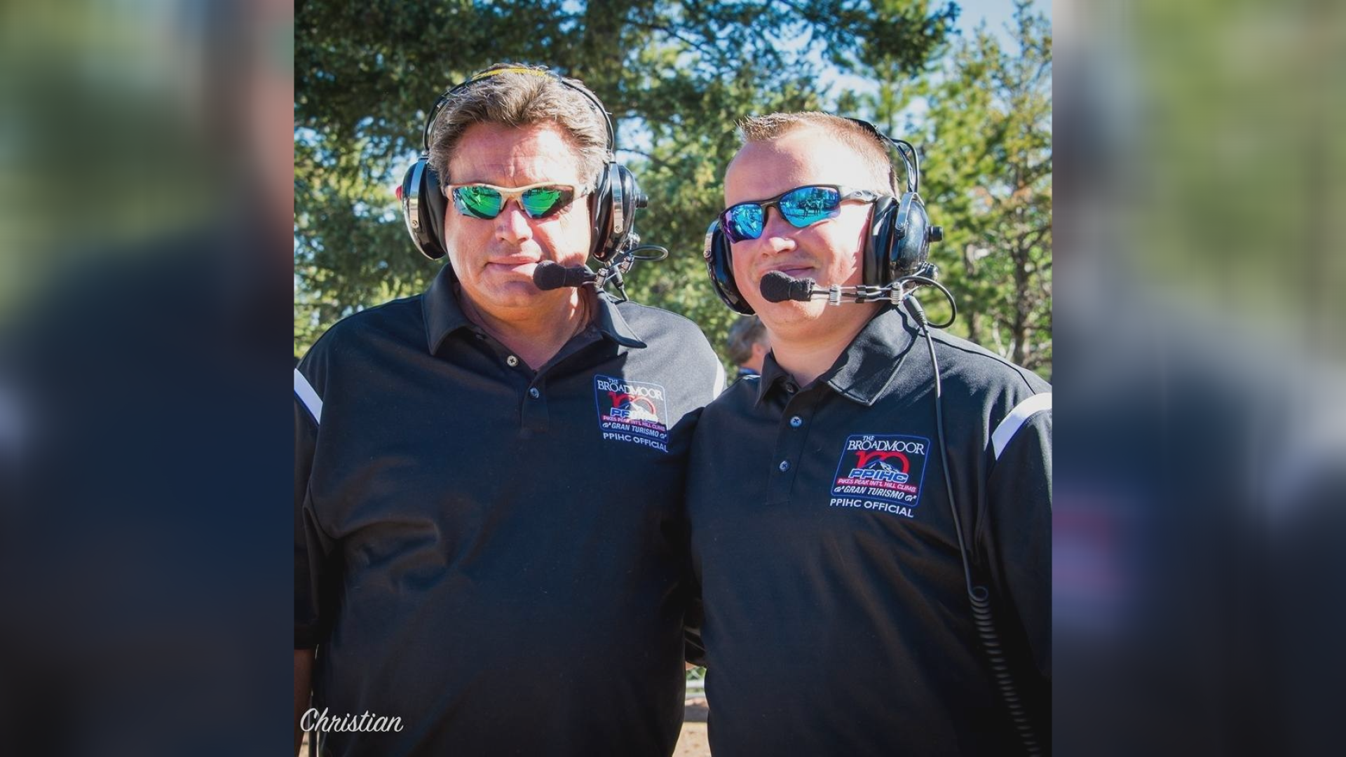 Father-son duo wave green, checkered flag at the PPIHC