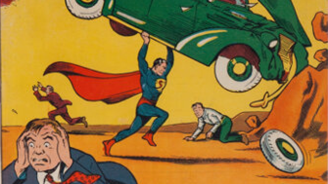 Action Comics No. 1 comic book featuring Superman's first appearance.