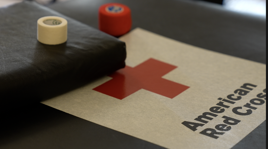 American Red Cross Sign and Gauze 