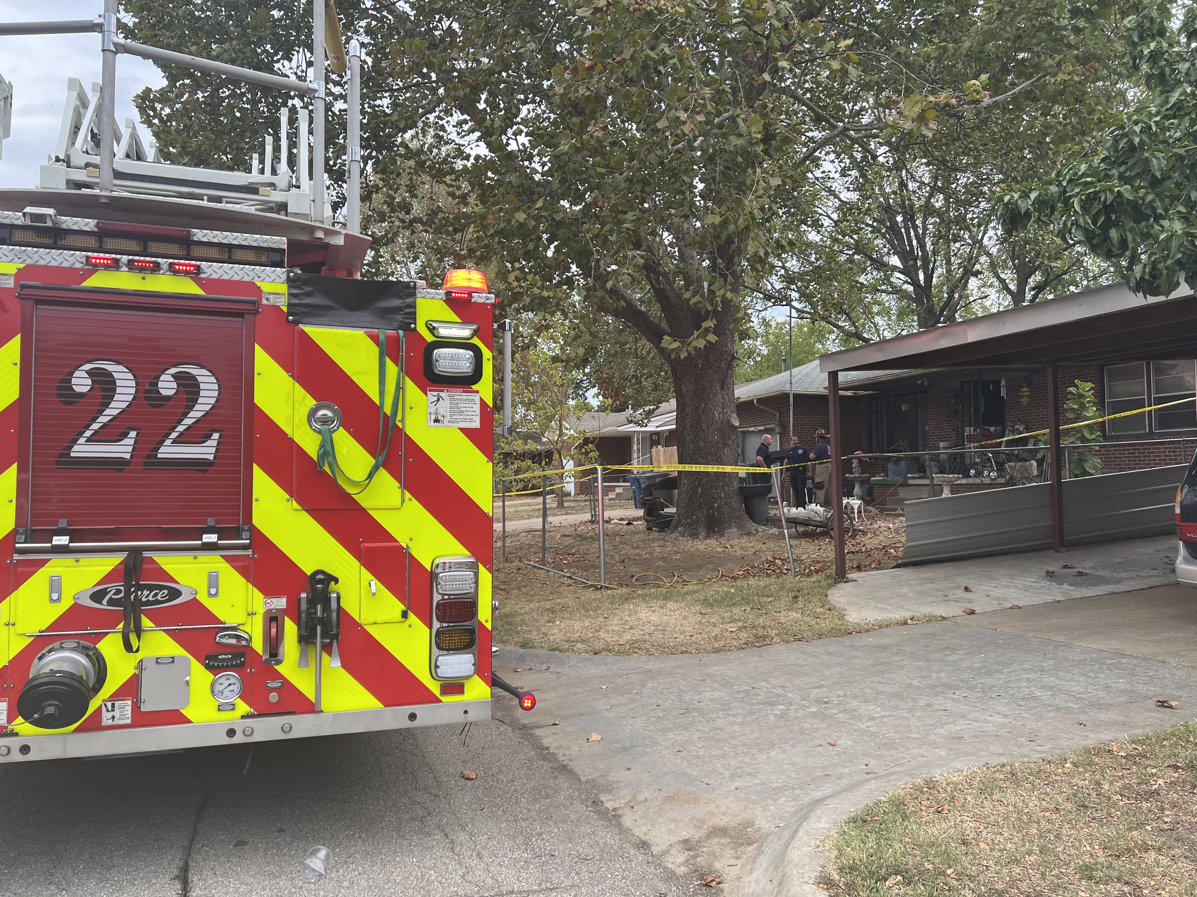 Crews on scene for a house fire near Admiral and Memorial