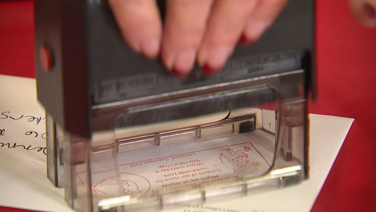 Valentine's Day stamping in Loveland