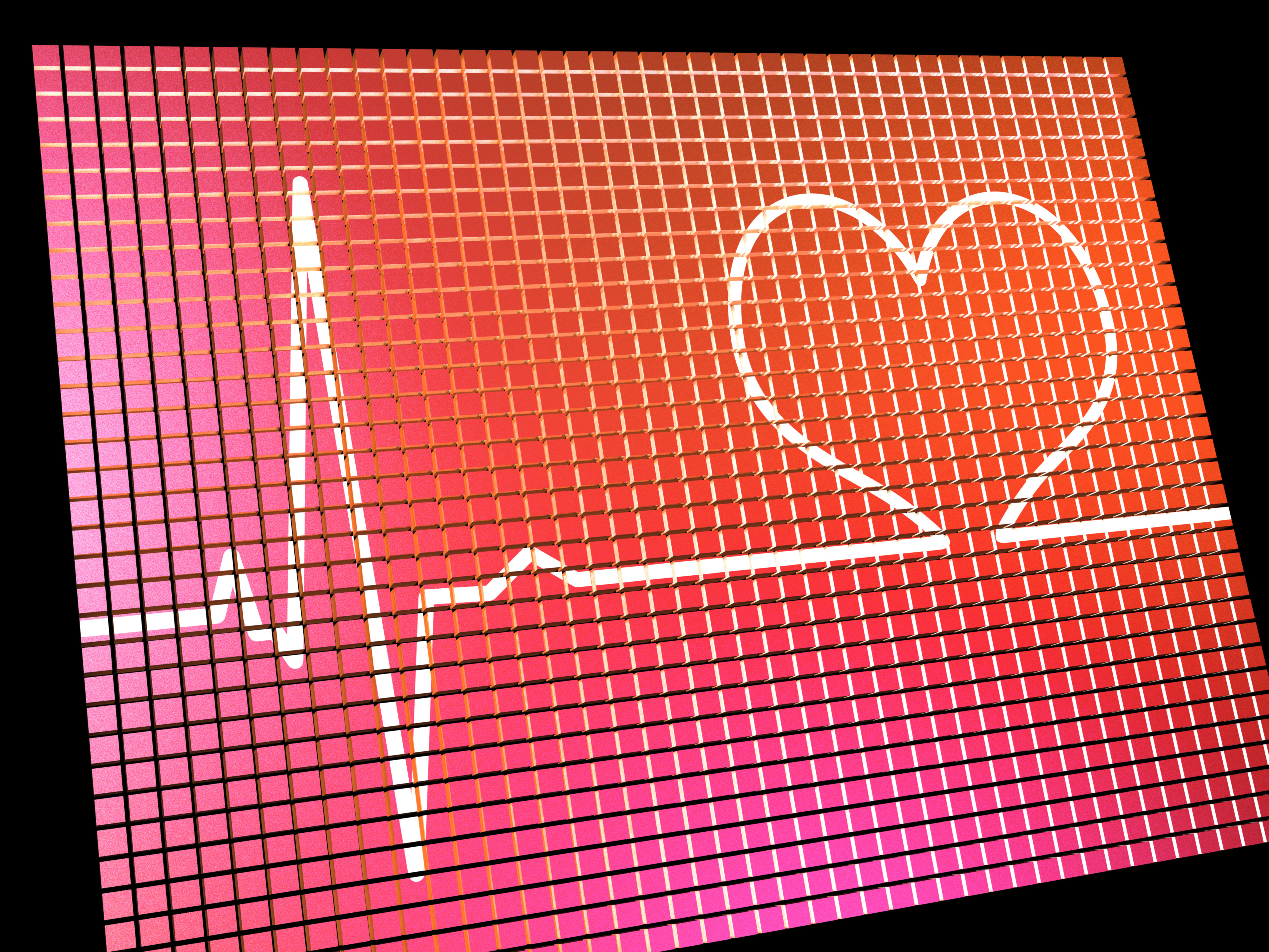 Heart Rate Display Monitor Showing Cardiac And Coronary Health 