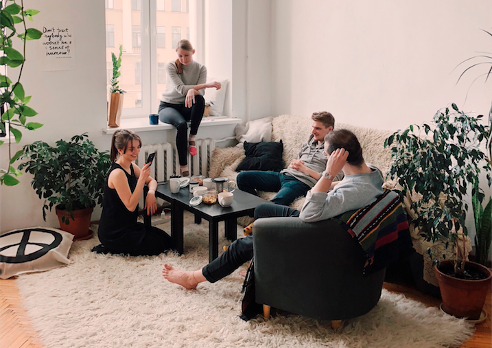 adults in apartment