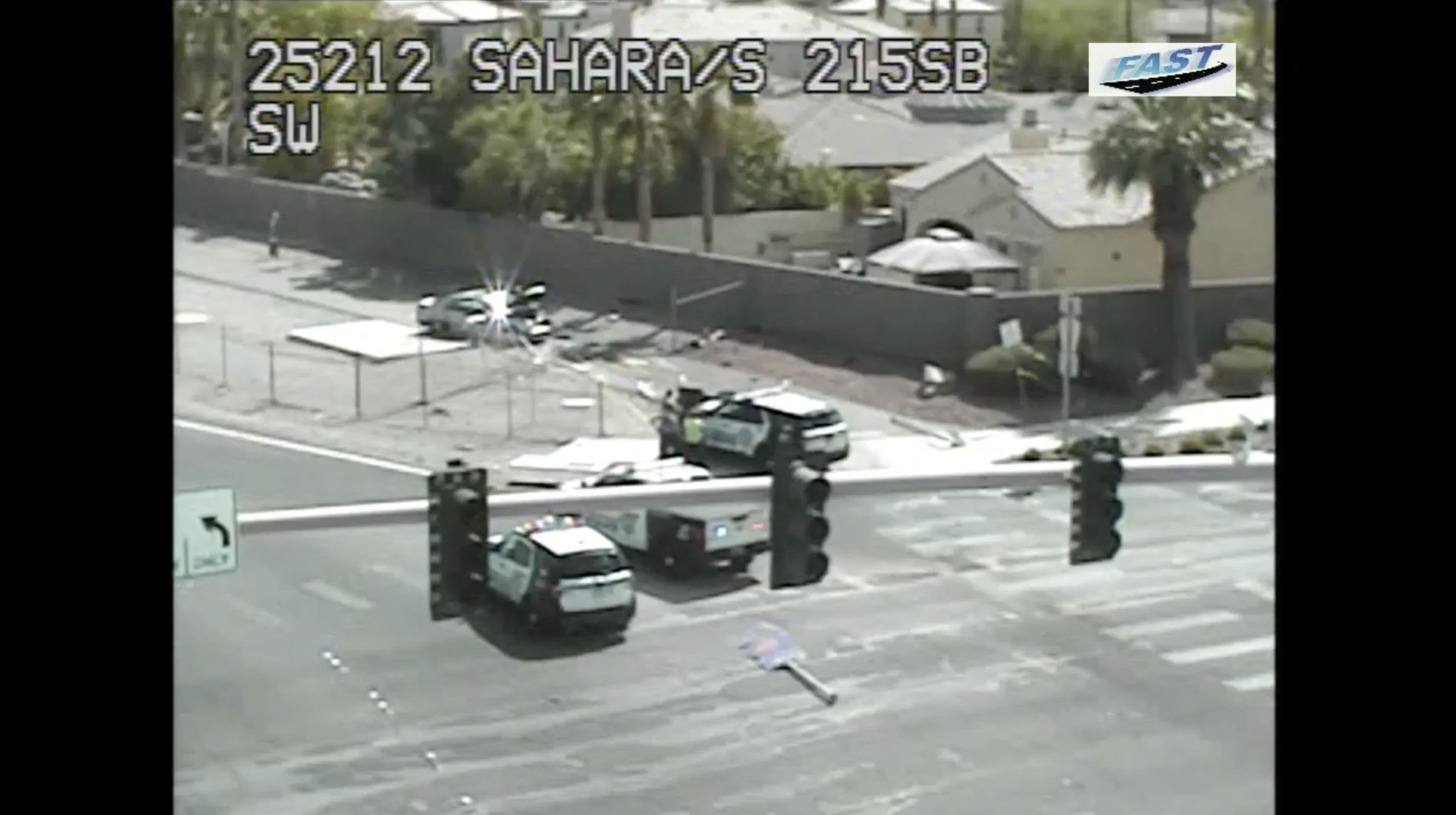 One injured after crash near 215 and Sahara Avenue following attempted traffic stop