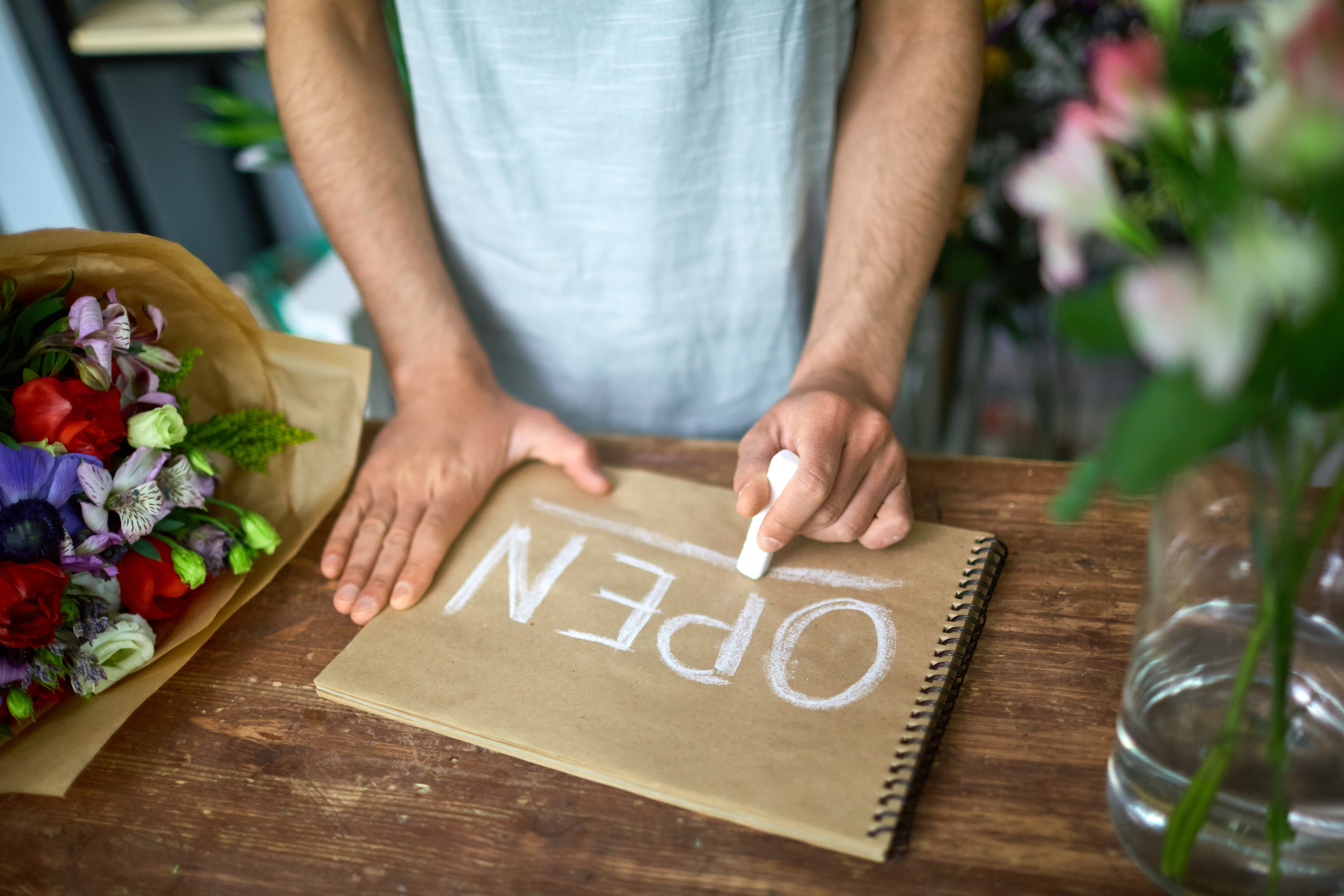 Writing with chalk