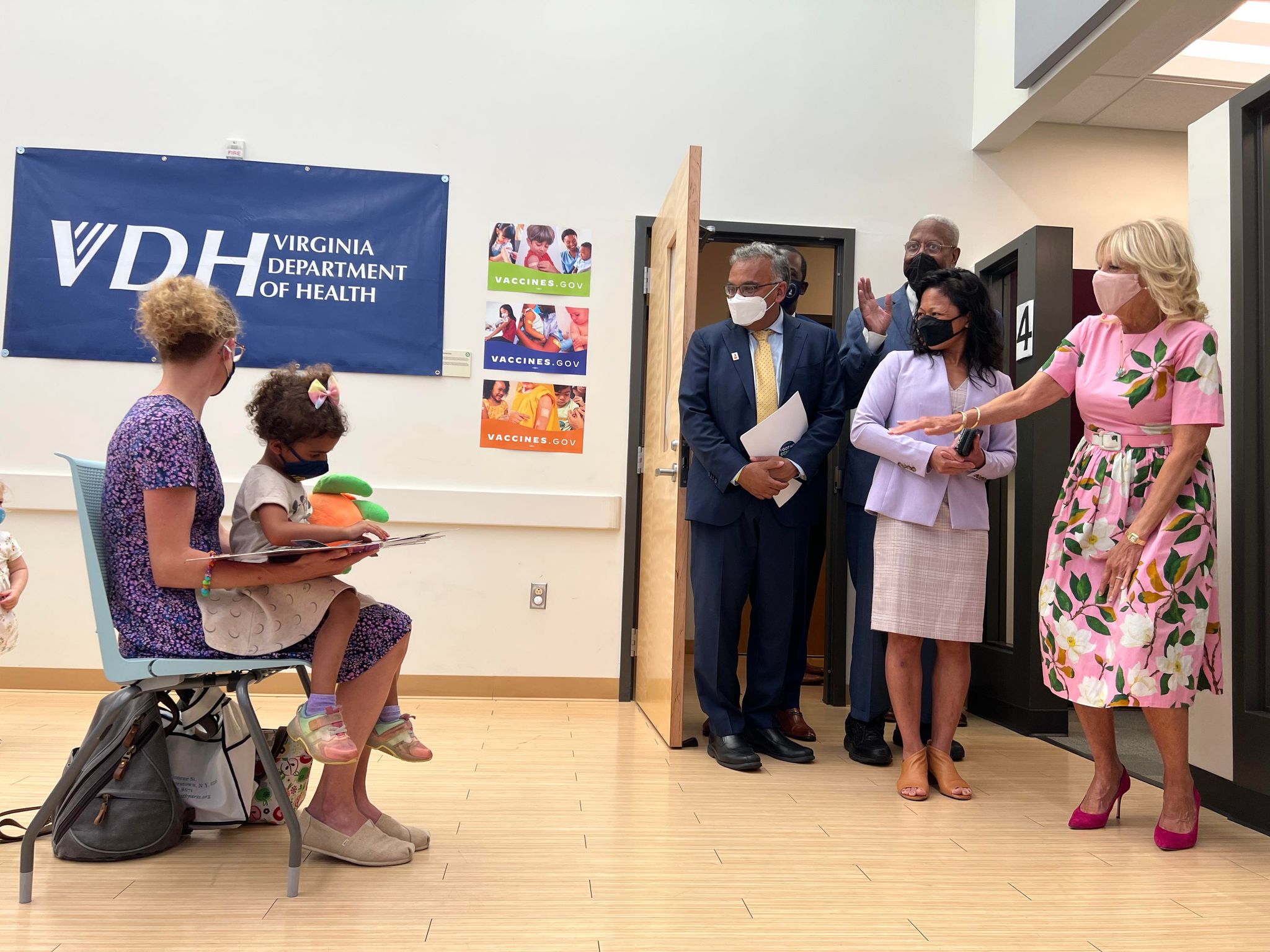 Dr. Jill Biden visits Henrico clinic administring COVID vaccine to young kids