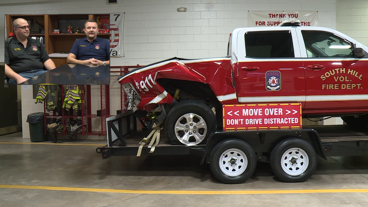 Firefighters nearly injured in crash