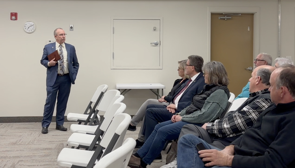 Rep. Jack Nelsen discussed his votes at a meeting of the Jerome County Republican Central Committee on Thursday.