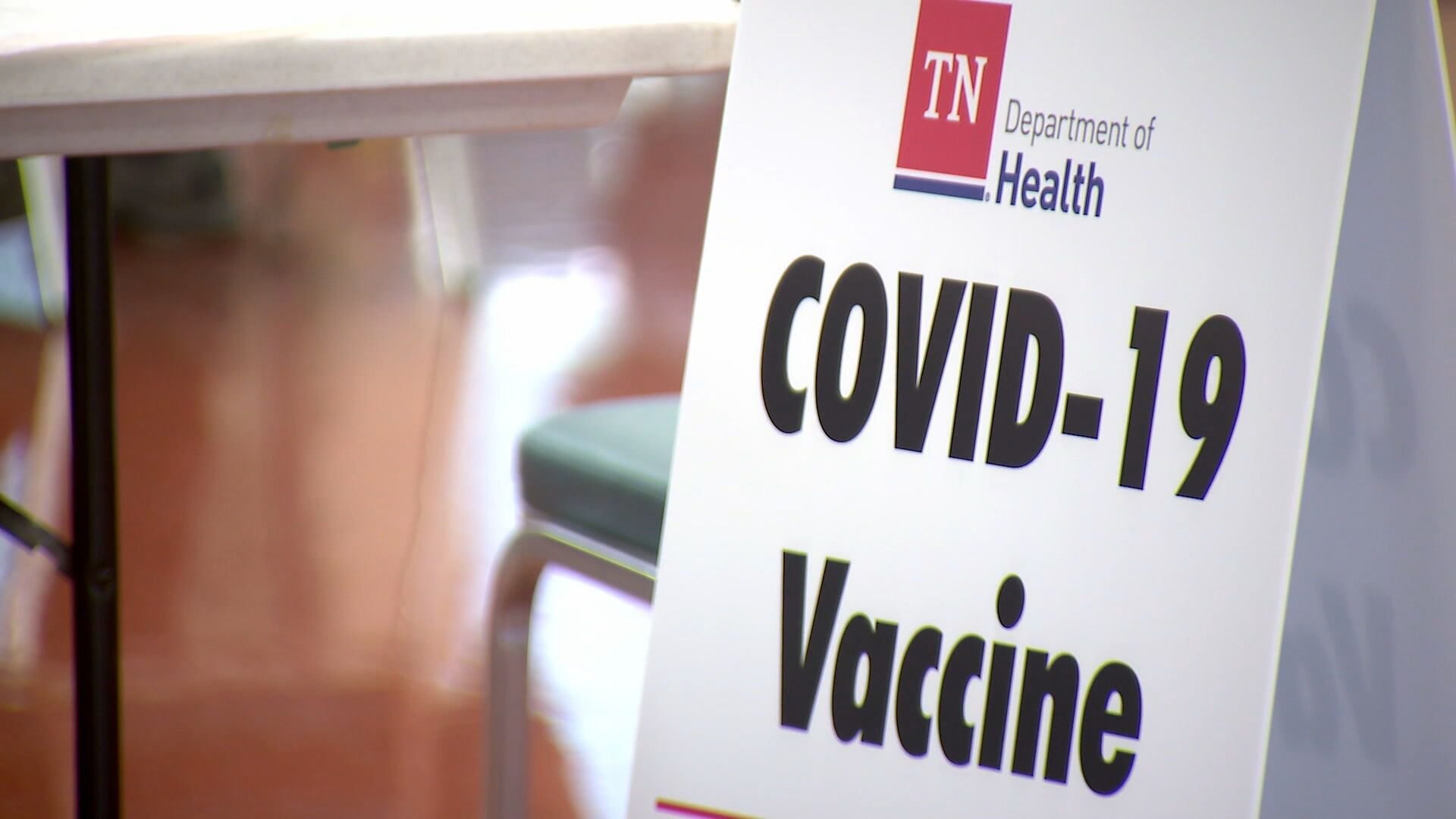 TDH covid vaccine sign