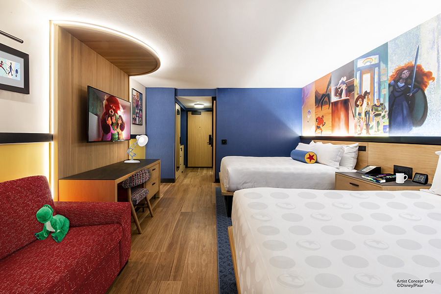 Pixar-Themed Guest Room Coming to Pixar Place Hotel at Disneyland Resort