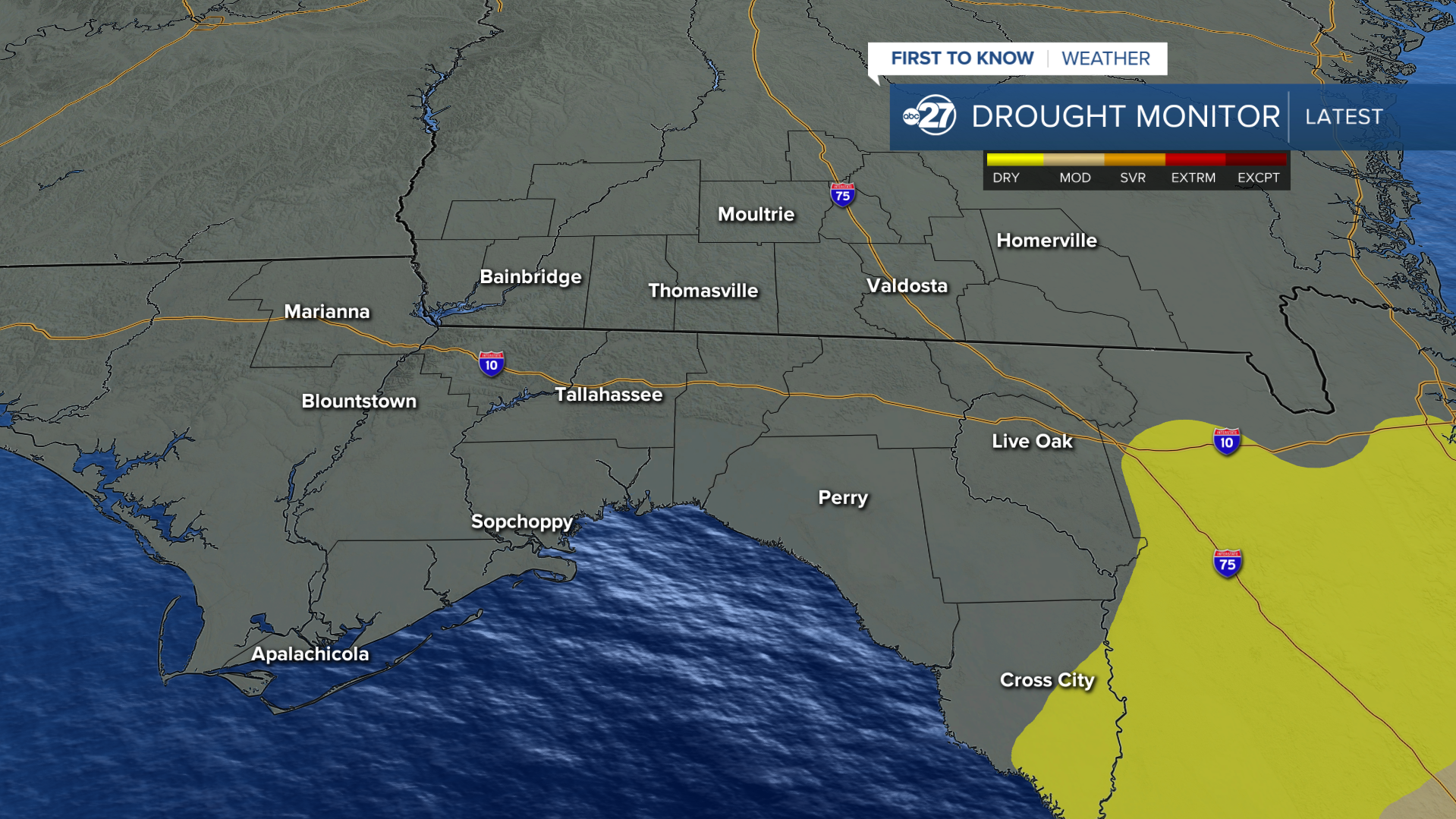 Drought monitor shows no drought in our neighborhoods after a rainy few weeks