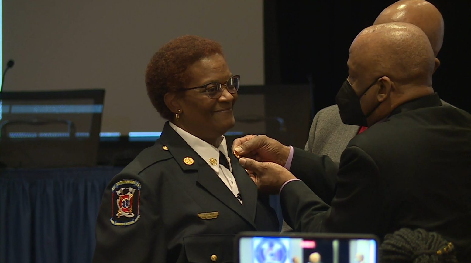 Making history, first female fire chief in Petersburg sworn in