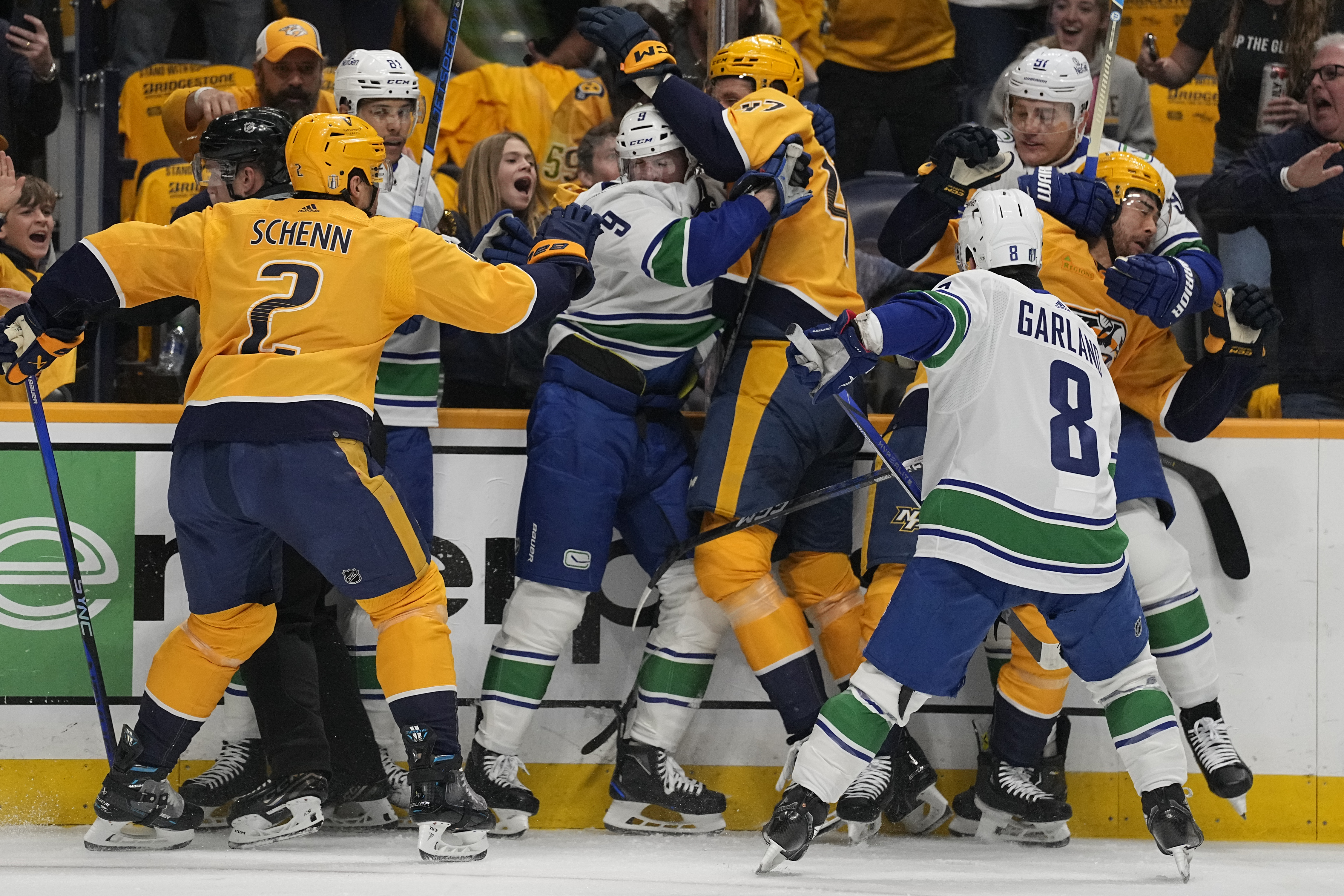 Canucks Predators Hockey