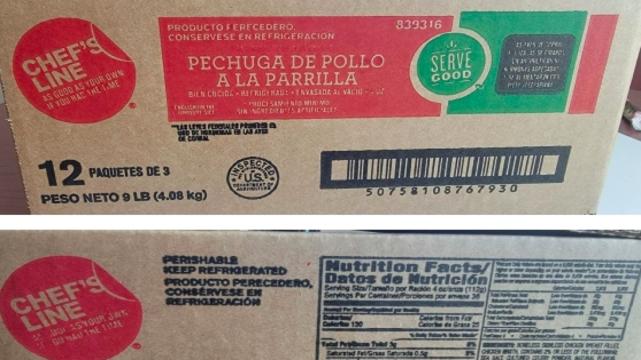 Chicken products from Wayne Farms, LLC