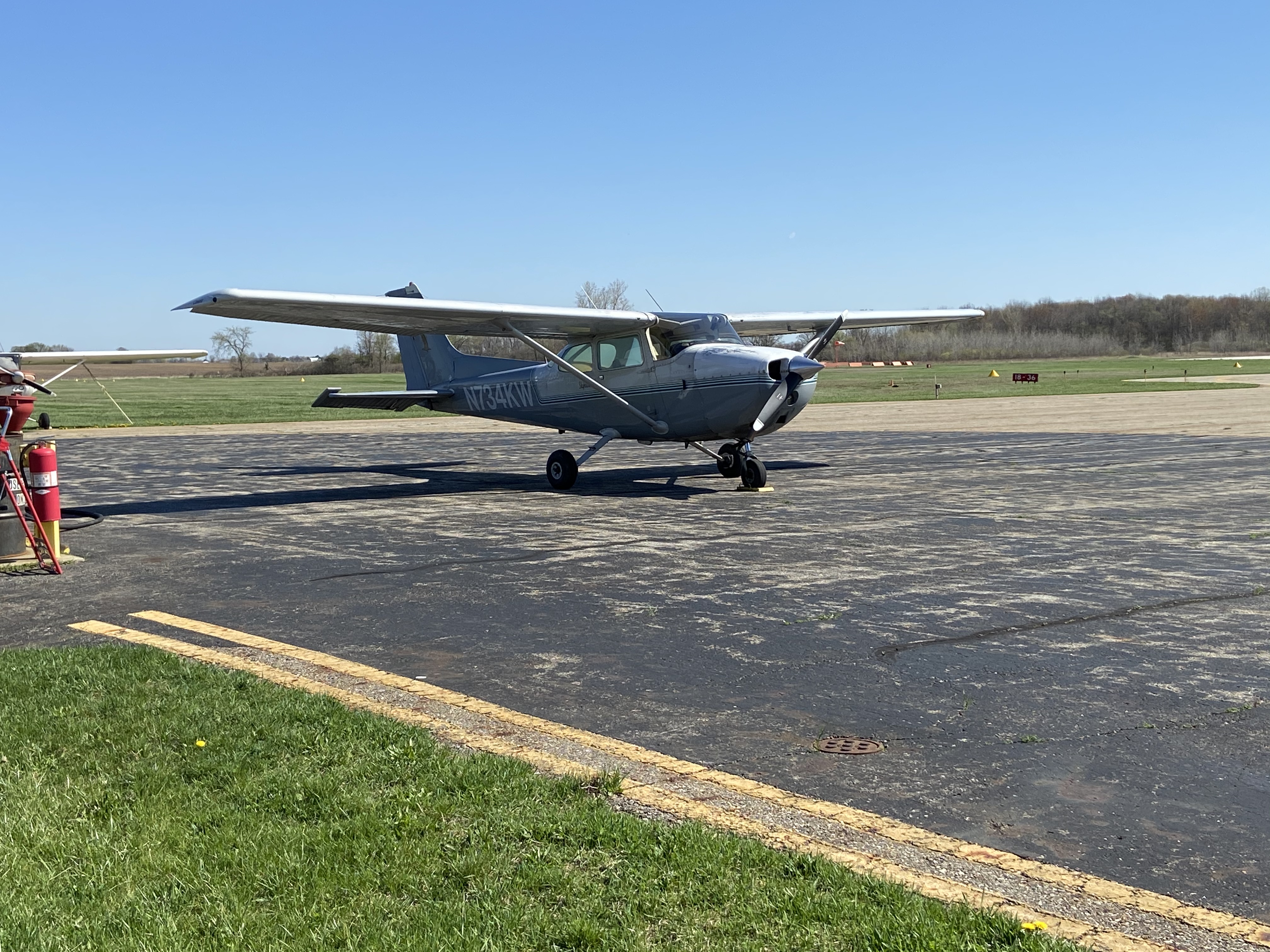 This plane just landed at the Abrams Municipal Airport 