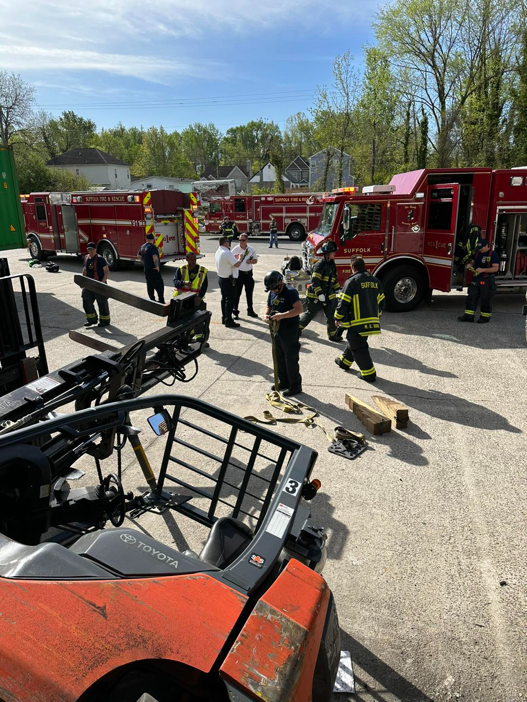 Man dies after being pinned under forklift in Suffolk warehouse, officials confirm